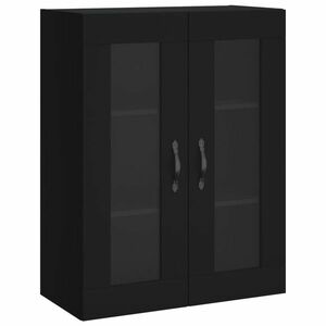 vidaXL fekete szerelt fa fali szekrény 69, 5 x 34 x 90 cm kép