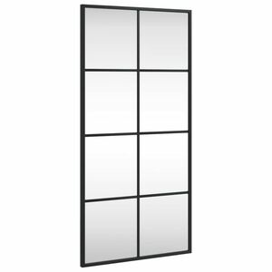 vidaXL fekete téglalap alakú vas fali tükör 40 x 80 cm kép