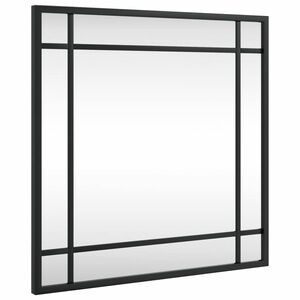 vidaXL fekete négyzet alakú vas fali tükör 40 x 40 cm kép
