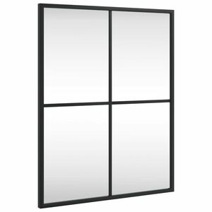 vidaXL fekete téglalap alakú vas fali tükör 40 x 50 cm kép