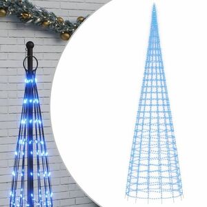 vidaXL kék karácsonyfa lámpa zászlórúdon 3000 LED-del 800 cm kép