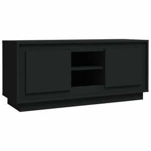 vidaXL fekete szerelt fa TV-szekrény 102x35x45 cm kép