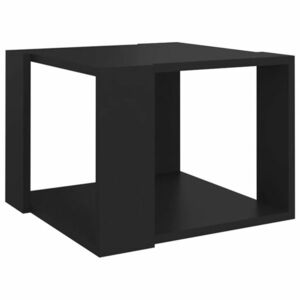 vidaXL fekete szerelt fa dohányzóasztal 40 x 40 x 30 cm kép