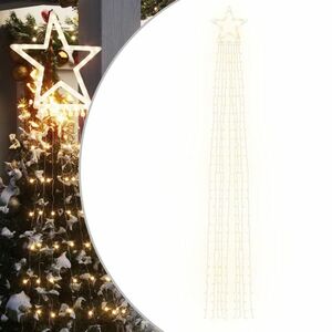 vidaXL meleg fehér 320 LED-es karácsonyfafüzér 375 cm kép