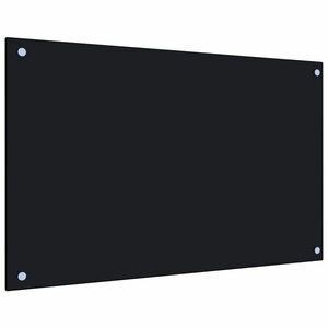 vidaXL fekete edzett üveg konyhai falburkoló 80 x 50 cm kép