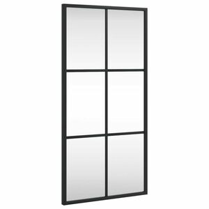 vidaXL fekete téglalap alakú vas fali tükör 30 x 60 cm kép