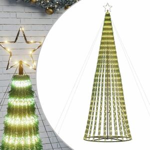 vidaXL meleg fehér karácsonyfa fénykúp 688 LED 300 cm kép