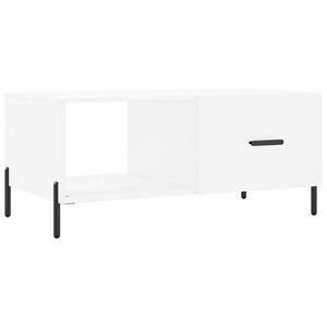 vidaXL fehér szerelt fa dohányzóasztal 90 x 50 x 40 cm kép