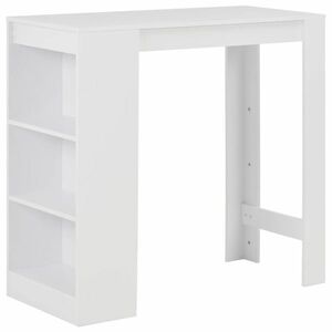 vidaXL fehér bárasztal polccal 110 x 50 x 103 cm kép