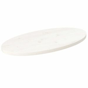vidaXL fehér tömör fenyőfa ovális asztallap 70 x 35 x 2, 5 cm kép