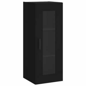 vidaXL fekete fali szekrény 34, 5x34x90 cm kép