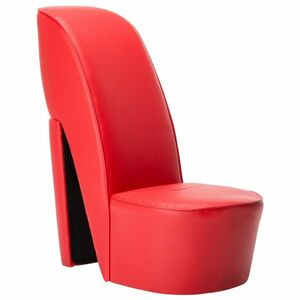 vidaXL piros magas sarkú cipő formájú műbőr szék kép