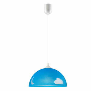 Kék gyerek lámpa üveg búrával ø 30 cm Day & Night – LAMKUR kép