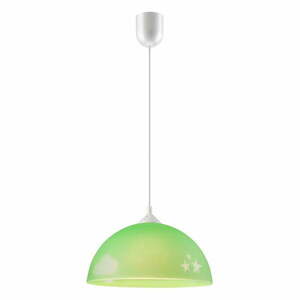 Zöld gyerek lámpa üveg búrával ø 30 cm Day & Night – LAMKUR kép