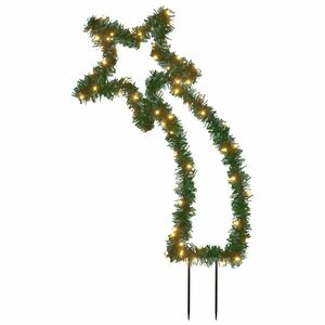 vidaXL karácsonyi hullócsillag fénydekoráció cövekkel 80 LED 62 cm kép