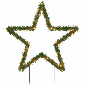 vidaXL karácsonyi csillag fénydekoráció cövekekkel 80 LED 60 cm kép