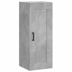 vidaXL betonszürke szerelt fa fali szekrény 34, 5x34x90 cm kép