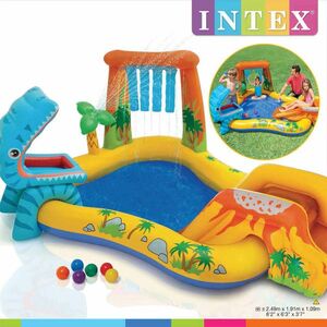 INTEX Dinosaur Play Center felfújható medence 249x191x109 cm 57444NP kép