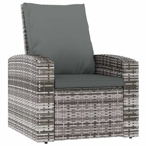 vidaXL szürke polyrattan dönthető kerti szék párnával kép
