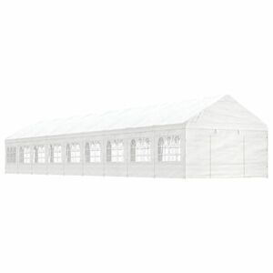 vidaXL fehér polietilén pavilon tetővel 20, 07 x 4, 08 x 3, 22 m kép