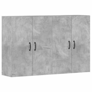 vidaXL 2 db betonszürke szerelt fa falra szerelhető szekrény kép
