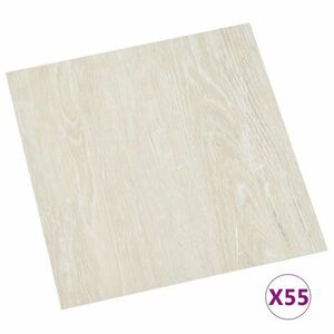 vidaXL 55 db krémszínű öntapadó PVC padlólap 5, 11 m² kép
