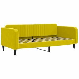 vidaXL sárga bársony kanapéágy 100 x 200 cm kép