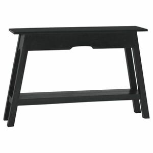 vidaXL fekete tömör mahagónifa tálalóasztal fiókokkal 110 x 30 x 75 cm kép