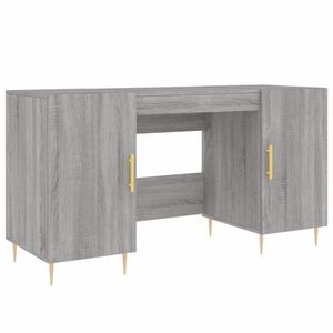 vidaXL szürke sonoma színű szerelt fa íróasztal 140x50x75 cm kép