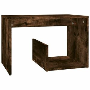 vidaXL füstös tölgyszínű szerelt fa kisasztal 59 x 36 x 38 cm kép