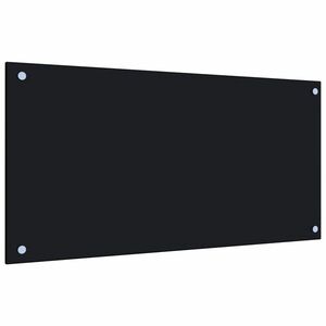 vidaXL fekete edzett üveg konyhai falburkoló 80 x 40 cm kép