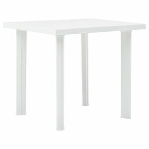 vidaXL fehér műanyag kerti asztal 80 x 75 x 72 cm kép