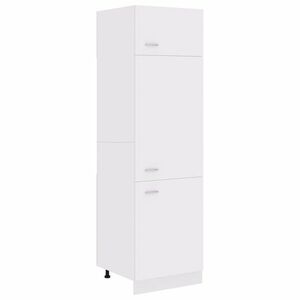 vidaXL fehér forgácslap szekrény hűtőhöz 60 x 57 x 207 cm kép