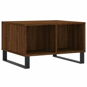 vidaXL barna tölgyszínű szerelt fa dohányzóasztal 60x50x36, 5 cm kép