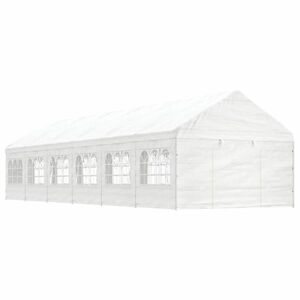 vidaXL fehér polietilén pavilon tetővel 13, 38 x 4, 08 x 3, 22 m kép