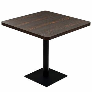 vidaXL sötét hamuszínű MDF/acél bisztró asztal 80 x 80 x 75 cm kép