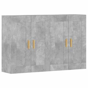 vidaXL 2 db betonszürke szerelt fa falra szerelhető szekrény kép