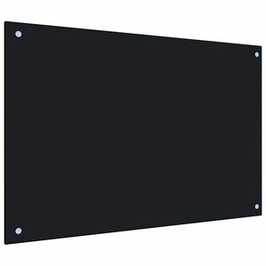 vidaXL fekete edzett üveg konyhai falburkoló 90 x 60 cm kép