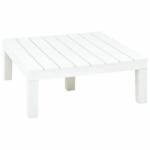 vidaXL fehér műanyag kerti asztal 78 x 78 x 31 cm kép