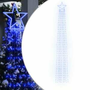 vidaXL kék 320 LED-es karácsonyfafüzér 375 cm kép