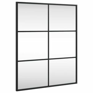 vidaXL fekete téglalap alakú vas fali tükör 50 x 60 cm kép