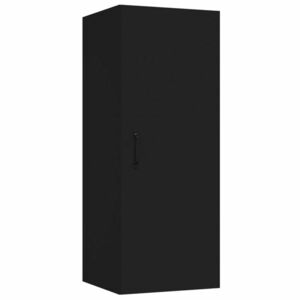 vidaXL fekete szerelt fa faliszekrény 34, 5 x 34 x 90 cm kép