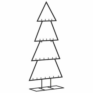 vidaXL fekete fém karácsonyfa dekorációhoz 125 cm kép