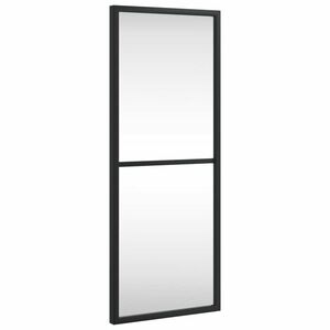 vidaXL fekete téglalap alakú vas fali tükör 20 x 50 cm kép
