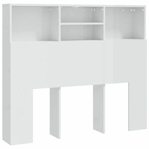 vidaXL magasfényű fehér áthidaló szekrény 120 x 19 x 103, 5 cm kép
