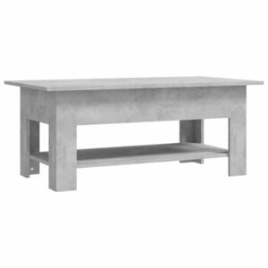 vidaXL betonszürke forgácslap dohányzóasztal 102 x 55 x 42 cm kép