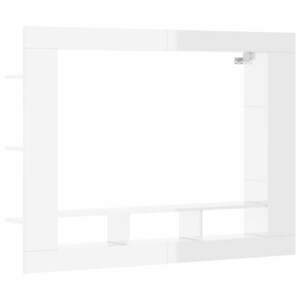 vidaXL fehér magasfényű szerelt fa TV-szekrény 152x22x113 cm kép