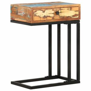 vidaXL U-alakú tömör újrahasznosított fa kisasztal 45 x 30 x 61 cm kép
