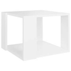 vidaXL fehér szerelt fa dohányzóasztal 40 x 40 x 30 cm kép