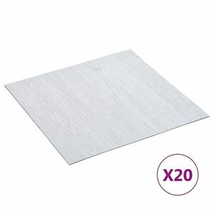 vidaXL 20 db fehér öntapadó PVC padlólap 1, 86 m² kép